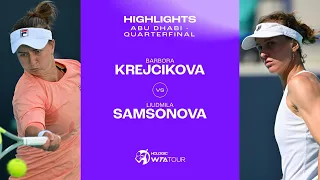 Barbora Krejcikova vs. Liudmila Samsonova | 2024 Abu Dhabi Quarterfinal | WTA Match Highlights