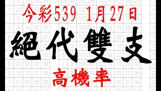 【今彩539神算】1月27日 今彩539 絕代雙支