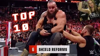 WWE Top 10 Raw Moments of 2018 | REACTIONS