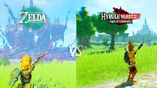 Synced Comparison - Zelda Tears of the Kingdom VS Hyrule Warriors Age of Calamity