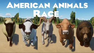 American Animals Speed Races in Planet Zoo included Alpine Goat, Holstein Cow, Grizzly Bear & etc