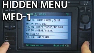 How to enter hidden service menu in MFD 1 (DX VW Passat Golf Škoda Seat Ford GPS navi)