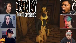 Gamers Reactions to Boris Following Henry (JUMPSCARE ???) | Bendy and The Ink Machine - Chapter 3