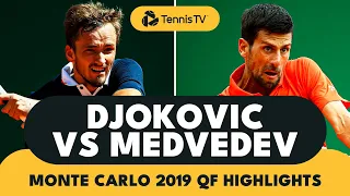 Entertaining Novak Djokovic vs Daniil Medvedev Highlights | Monte Carlo 2019 Quarter-Finals