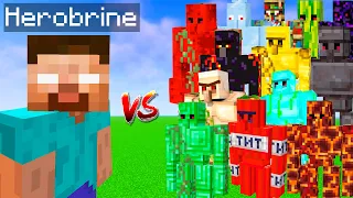 HEROBRINE vs EXTRA GOLEMS | Herobrine vs Every Extra Golem - Minecraft Mob Battle 1.20