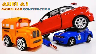 Model Toy Cars Construction - AUDI A1- Bburago Toy Cars for Children - Videos for kids