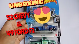 UNBOXING Hotwheels '52 Chevy & '49 Ford F1
