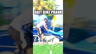 Bait Bike Prank, he tried to play it cool 😂 #JoeySalads #Pranks #Shorts