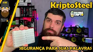 KRIPTOSTEEL, PLACA EM AÇO PRA SEGURANÇA DAS SUAS PALAVRAS + PRESENTE DA @KRIPTOBR - BERNA CRIPTO