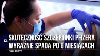 Koronawirus. Skuteczność szczepionki Pfizer wyraźnie spada po pół roku