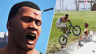 GTA 5 Franklin: Crazy Ragdolls And Jumping Fails