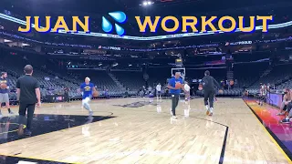 📺 Juan Toscano-Anderson (+Jordan Poole) workout/threes at Warriors pregame before Phoenix Suns