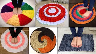 10 Beautiful Doormat Making | Old Clothes Reuse | Handmade