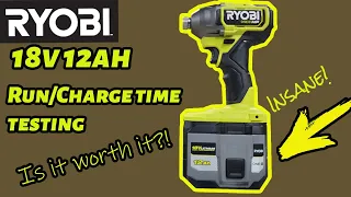 Ryobi 18v 12AH Monster Battery #diy #construction #power #battery #lifehacks #review #homedepot