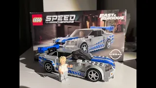 LEGO Speed Champions 2 Fast 2 Furious Nissan Skyline GT-R (R34) Unpacking