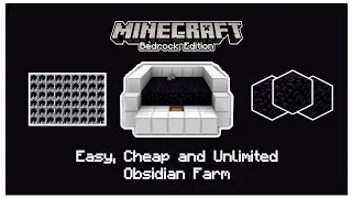 EASY 1.18+ Cheap and Unlimited Obsidian Farm For Minecraft Bedrock (MCPE/Windows10/Xbox/Switch/PS4)