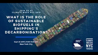 What is the role of sustainable biofuels in shipping's decarbonisation?