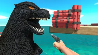 Mission to Drop TNT on Godzilla - Animal Revolt Battle Simulator