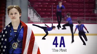 The first ever QUAD AXEL (4A) in figure skating history - Ilia Malinin 17 years old