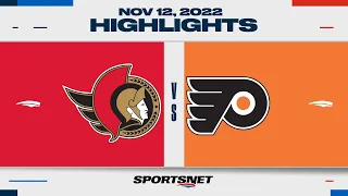 NHL Highlights | Senators vs. Flyers - November 12, 2022