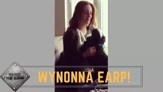 Wynonna Earp Kat Barrell (Nicole Haught/Wayhaught) Playing with her dog