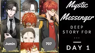 Mystic Messenger Day 1 | Deep Story: Jumin and 707