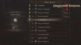 Rewards for collecting 220 Seeker's Token DRAGON'S DOGMA 2