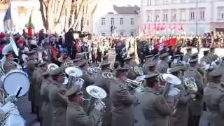 Trijų Baltijos valstybių vėliavų pakėlimo ceremonija Vilniuje, 2015m. vasario 16d.