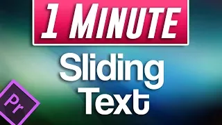 Premiere Pro CC : How to Make Smooth Moving Sliding Text