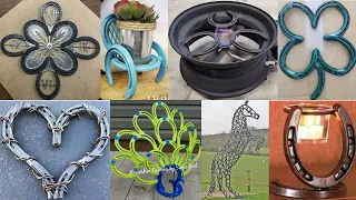Beginner welding project ideas using Horseshoes / horseshoe craft ideas / DIY welding craft ideas
