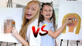 Painting Each Other Challenge! Mia VS Sienna