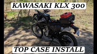 Kawasaki KLX 300 - Top case plus Rotopax install