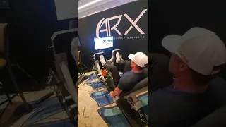 Dustin on ARX machine 1080 lbs max