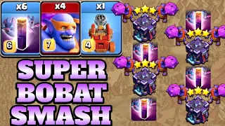 Super Bowler Attack Strategy With Bat Spell!! 4 Super Bowler + 6 Bats - Th15 Attack Strategy | COC