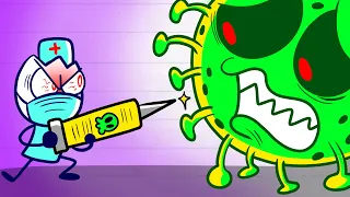 Max は新しいウイルス株を止めます | Funny Moment | Animated Short Films