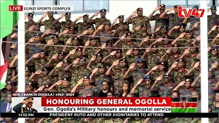 LIVE|Ruto arrives at Ulinzi Sports Complex for General Francis Ogolla's military honor ceremony