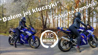 Nasz PIERWSZY wspólny raz na MOTOCYKLU | Reakcja mojej dziewczyny na zatartą Yamahe *Prank*😂