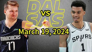 Dallas Mavericks vs San Antonio Spurs Best Game Highlights - March 19, 2024 | 2023-2024 NBA Season