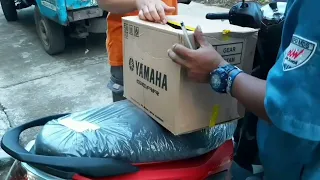 Motor baru sampai rumah kita, alhamdulillah...