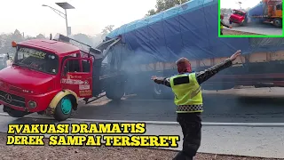 evakuasi dramatis ‼️laka beruntun truck mundur bonsai malangbong garut