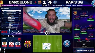 Réactions de l'Immigré Parisien aux buts du match Barca -PSG ( match retour )