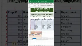 Using Match & Index Function Together