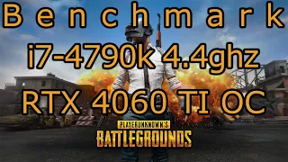 PUBG Erangel: i7-4790k 4400mhz - RTX 4060 TI 8gb OC - ultra settings (3440x1440)