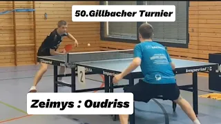 50.Gillbacher Turnier | Was eine Rückhand Technik 🤩 K.Zeimys(2184TTR) : J.Oudriss(2141TTR)