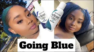 🦋💙How I Dyed My Hair Blue 💙🦋| Annelia | Adore | Natural Hair