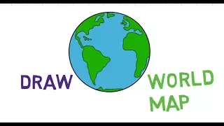 How to Draw World Map step by step (easy way) tutorial | jtv production