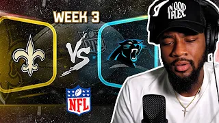 New Orleans Saints vs. Carolina Panthers | Week 3 2022 Game Highlights 🏈 REACTION