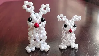 Beaded Rabbit | Make Pearl beaded Bunny | Beads Crafts Ideas