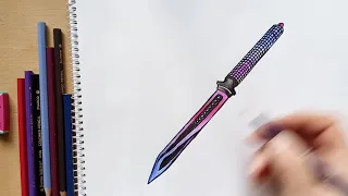 Как нарисовать нож Jkommando "Floral" из игры standoff 2 || how to draw a knife jkommando "floral"