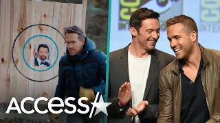 Ryan Reynolds Uses Hugh Jackman’s Face As Target For Axe Throwing